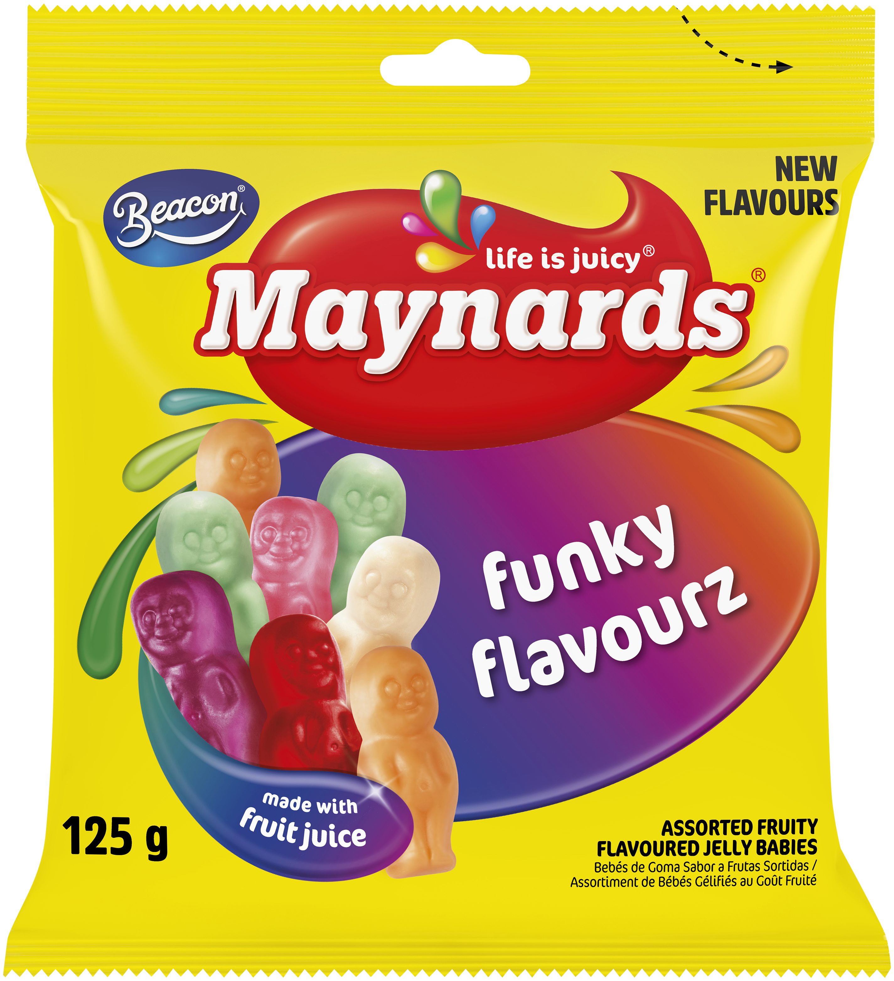 Funky flavourz jelly babies 125g